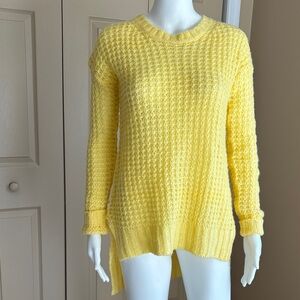 RUE21 butter yellow hi- low knit sweater